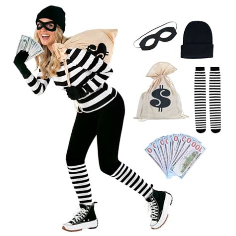 womens burglar costume|cop and robber costume adult.